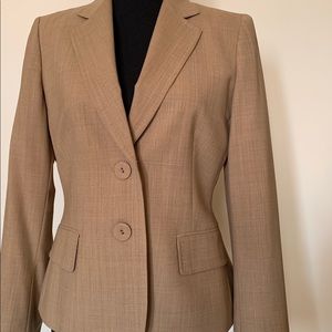 Anne Klein light brown two button pants suit